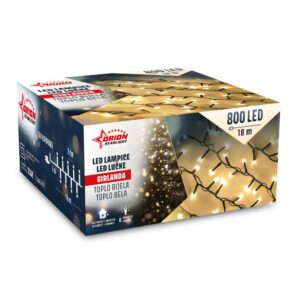 LED LAMPICE, GIRLANDA, 800LED, 18m